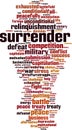 Surrender word cloud Royalty Free Stock Photo