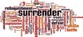 Surrender word cloud Royalty Free Stock Photo