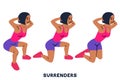 Surrenders. Sport exersice. Silhouettes of woman doing exercise. Workout, training Royalty Free Stock Photo