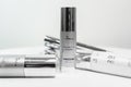 Surrey, BC / Canada - 07/16/19: Collection of high end skincare brand SkinMedica products. Features Vitamin C & E complex for anti