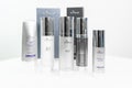 Surrey, BC / Canada - 07/16/19: Collection of high end skincare brand SkinMedica products. Shows HA5 hyaluronic acid formula, Royalty Free Stock Photo