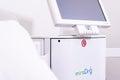 Surrey, BC / Canada - 06/11/19: miraDry axillary hyperhidrosis treatment machine in doctor`s office, to deliver microwave technolo