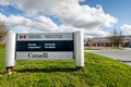 Surrey, Canada - Mar 29, 2020: Canadian Border Services Agency sign