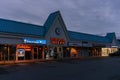 SURREY, CANADA - SEPTEMBER 23, 2019: Group of strip mall stores little caesars pizza. Royalty Free Stock Photo