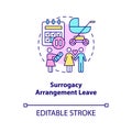 Surrogacy arrangement leave concept icon