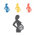 Surrogacy icon. Vector signs for web graphics. Royalty Free Stock Photo