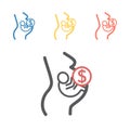 Surrogacy line icon. Vector signs for web graphics.