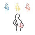 Surrogacy line icon. Vector signs for web graphics.