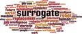 Surrogate word cloud