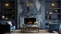 surround dark blue marble