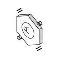 surround sound isometric icon vector illustration Royalty Free Stock Photo