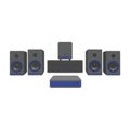Surround Sound System Flat Vector Illustration Royalty Free Stock Photo