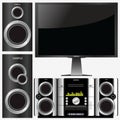 Surround stereo system Royalty Free Stock Photo