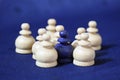 Surrounded chess pawn