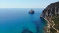 Aerial view, porto flavia and pan di zucchero, Sardinia, Italy