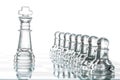 Surrounded king chess, business strategy Royalty Free Stock Photo