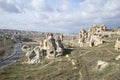 The surrounding area of Goreme january day. Cappadocia Royalty Free Stock Photo