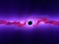 Cosmic Dance: A Black Hole\'s Gravitational Distortion of Space Royalty Free Stock Photo