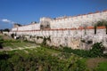 Surrounding wall of ancient city Constantinople Royalty Free Stock Photo