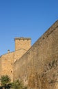 Surrounding walls of the castle in Ainsa Royalty Free Stock Photo