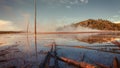 Surroundings of the Grand Prismatic Spring, Yellowstone National Park, Wyoming Royalty Free Stock Photo