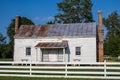 Slave Cabin Built in 1830s at Bacon`s Castle in Surry, VA Royalty Free Stock Photo