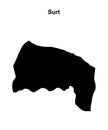 Surt outline map Royalty Free Stock Photo