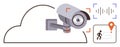 Surveillance Camera with Cloud Storage and Movement Tracking Technology Royalty Free Stock Photo