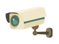 Surveillance camera. Detective. Flat vector clipart, illustration Royalty Free Stock Photo