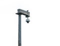 Surveillance camera dome on post Royalty Free Stock Photo