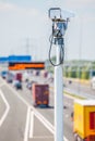 Surveillance camera in front of a Dutch highway