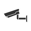 Surveillance camera glyph icon