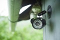 Surveillance camera on a house Royalty Free Stock Photo