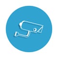 Surveillance Camera icon in badge style. One of cyber security collection icon can be used for UI, UX