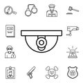 Surveillance camera icon. Detailed set of crime investigation icons. Premium quality graphic design. One of the collection icons Royalty Free Stock Photo