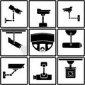 Surveillance camera icons