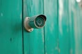 Surveillance camera mounted on a building. Royalty Free Stock Photo