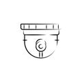 Surveillance Camera outine logo style icon. Element of photo icon for mobile concept and web apps. Outline Surveillance Camera