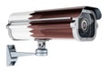 Surveillance camera with Qatari flag. 3D rendering