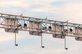 Surveillance camera system above a highway