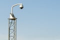 Surveillance camera system CCTV & Blue Sky Royalty Free Stock Photo