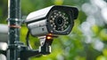 Surveillance cameras in urban areas ensure safety, monitoring activity discreetly