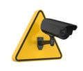 Surveillance CCTV Security Camera Sign Isolated Royalty Free Stock Photo