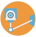 Surveillance Color Isolated Vector Icon that easily can be modified and edit.