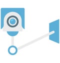 Surveillance Color Isolated Vector Icon that easily can be modified and edit.