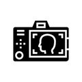 surveillance detective occupation glyph icon vector illustration