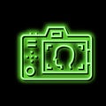 surveillance detective occupation neon glow icon illustration