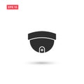 Surveillance dome camera icon vector isolated 7 Royalty Free Stock Photo