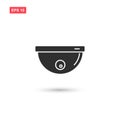 Surveillance dome camera icon vector isolated 4