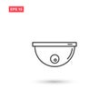 Surveillance dome camera icon vector isolated 3